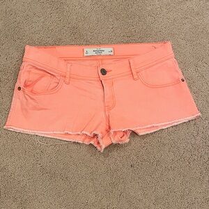 Abercrombie Neon Orange Jean Shorts , Size 6